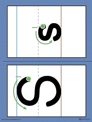 Use the Alphabet Letter S Formation Printable Card to help your child build handwriting confidence by teaching the correct letter formation guidelines from the very beginning.