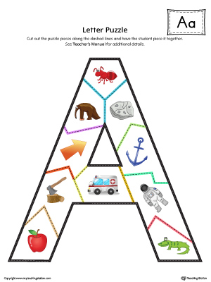 The Letter A Puzzle in Color is perfect for helping students practice recognizing the shape of the letter A, and it