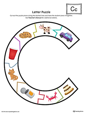 The Letter C Puzzle in Color is perfect for helping students practice recognizing the shape of the letter C, and it