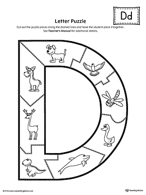 Letter D Puzzle Printable