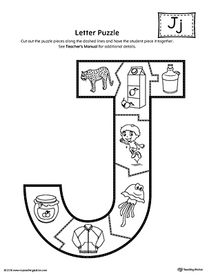 Letter J Puzzle Printable