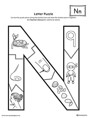 Letter N Puzzle Printable
