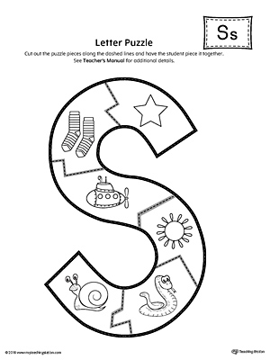 letter s puzzle printable myteachingstationcom