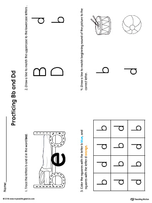 Practice Identifying Lowercase Letters b-d