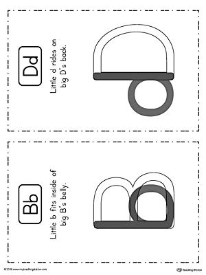 b-d Lowercase Letter Reversal Poster Using Uppercase Letters