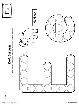 Letter E Do-A-Dot Worksheet