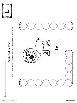 Letter L Do-A-Dot Worksheet