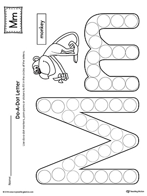 Letter M Do-A-Dot Worksheet