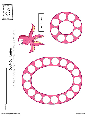 Letter O Do-A-Dot Worksheet (Color)