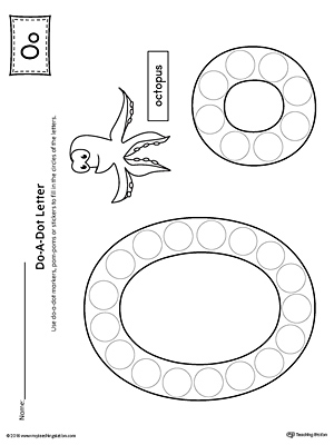 Letter O Do-A-Dot Worksheet