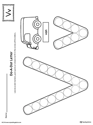 Letter V Do-A-Dot Worksheet