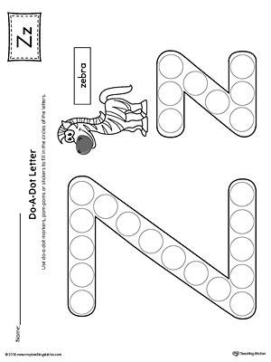 Letter Z Do-A-Dot Worksheet