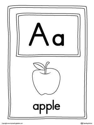 Letter A Large Alphabet Picture Card Printable