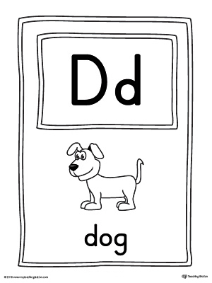 Letter D Large Alphabet Picture Card Printable