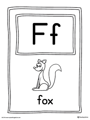 Letter F Large Alphabet Picture Card Printable