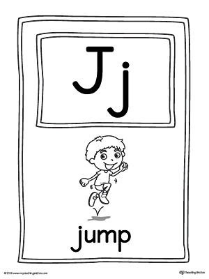 Letter J Large Alphabet Picture Card Printable