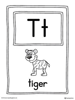 The Letter T Large Alphabet Picture Card is perfect for helping students practice recognizing the letter T, and it