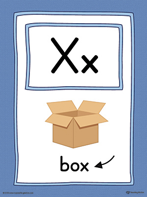 The Letter X Large Alphabet Picture Card in Color is perfect for helping students practice recognizing the letter X, and it
