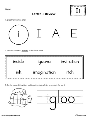 Learning the Letter I can be easy and simple with the right tools. Download this action pack worksheet and help your student learn all about the letter I.