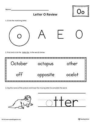 Learning the Letter O Worksheet