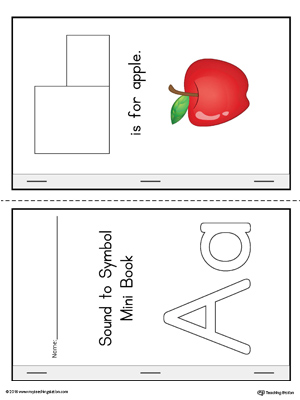 Letter A Cut-And-Paste Printable Mini Book (Color)
