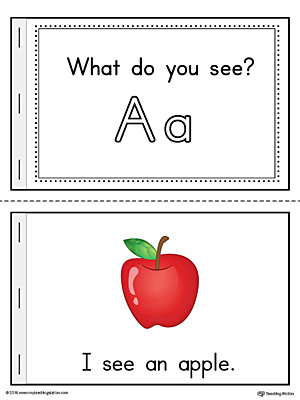 Practice beginning sounds with the Letter A Words Printable Mini Book. List of words: apple, alligator, ant, astronaut, asteroid, albatross, arrow, anchor, and ambulance.