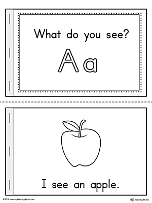 Practice beginning sounds with the Letter A Words Printable Mini Book.