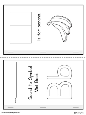 Letter B Cut and Paste Printable Mini Book