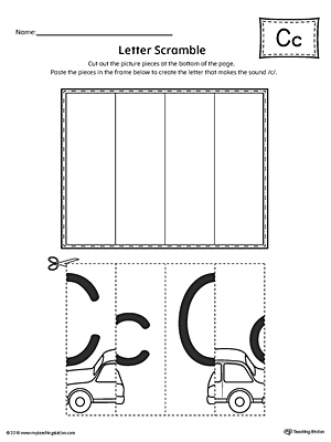 Letter C Scramble Worksheet