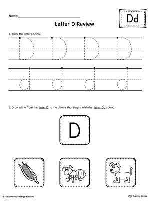 Letter D Review Worksheet