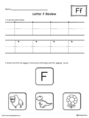 Letter F Review Worksheet | MyTeachingStation.com