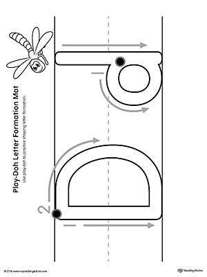 Letter Formation Play-Doh Mat: Letter D Printable