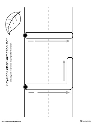 Letter Formation Play-Doh Mat: Letter L Printable