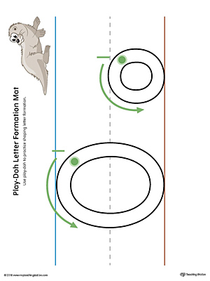 Letter Formation Play-Doh Mat: Letter O Printable (Color)