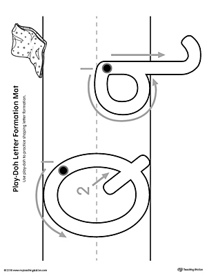 Letter Formation Play-Doh Mat: Letter Q Printable