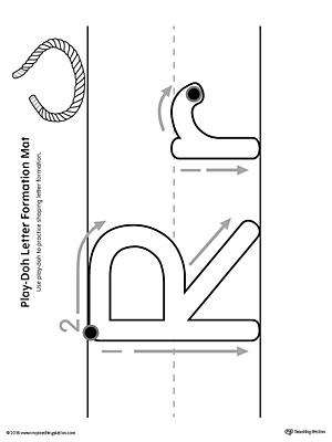 Letter Formation Play-Doh Mat: Letter R Printable