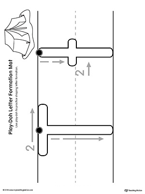 Use the Letter Formation Play-Doh Mat: Letter T as a fun hands-on activity for your kindergartener to learn how to form the letter T.
