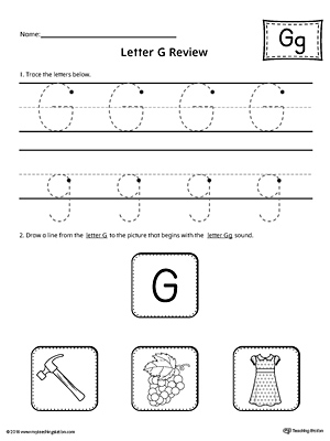 Letter G Review Worksheet | MyTeachingStation.com