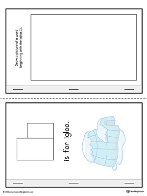 Letter I Cut-Paste MiniBook in Color