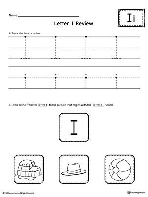 Letter I Review Worksheet