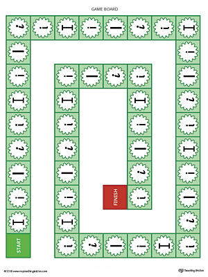 The Letter I Race Game is a printable activity to help your child identify different styles and variations of the letter I.