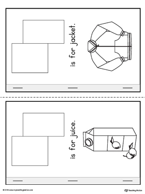Letter J Cut-And-Paste Printable MiniBook for Preschool