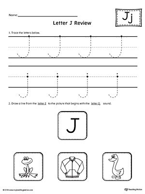 Letter J Review Worksheet