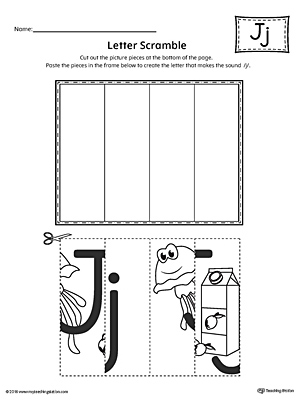 Letter J Scramble Worksheet