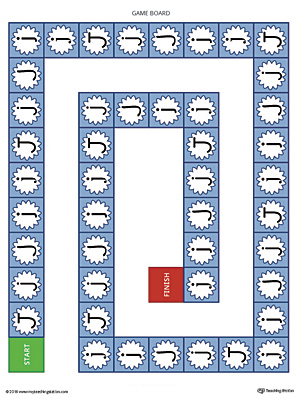 The Letter J Race Game is a printable activity to help your child identify different styles and variations of the letter J.