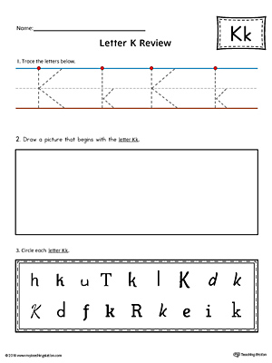 Letter K Practice Worksheet