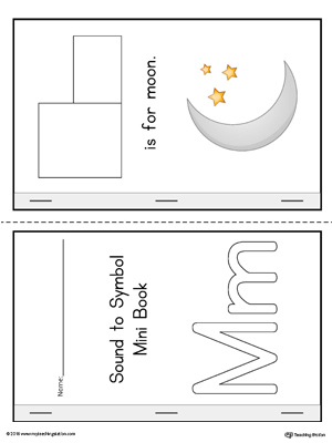 Letter M Cut-And-Paste Printable Mini Book (Color)