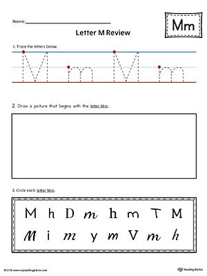 Letter M Practice Worksheet