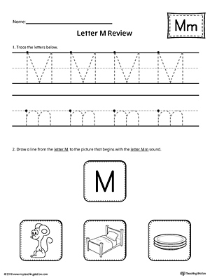 Letter M Review Worksheet