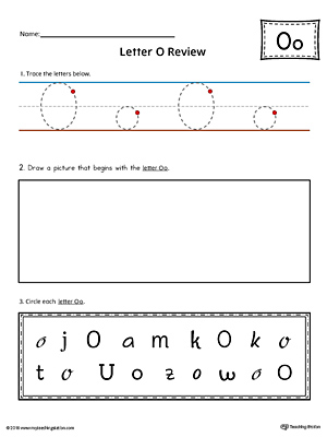 Use the Letter O Practice Worksheet to help your student identify and trace the letter O along with recognizing it